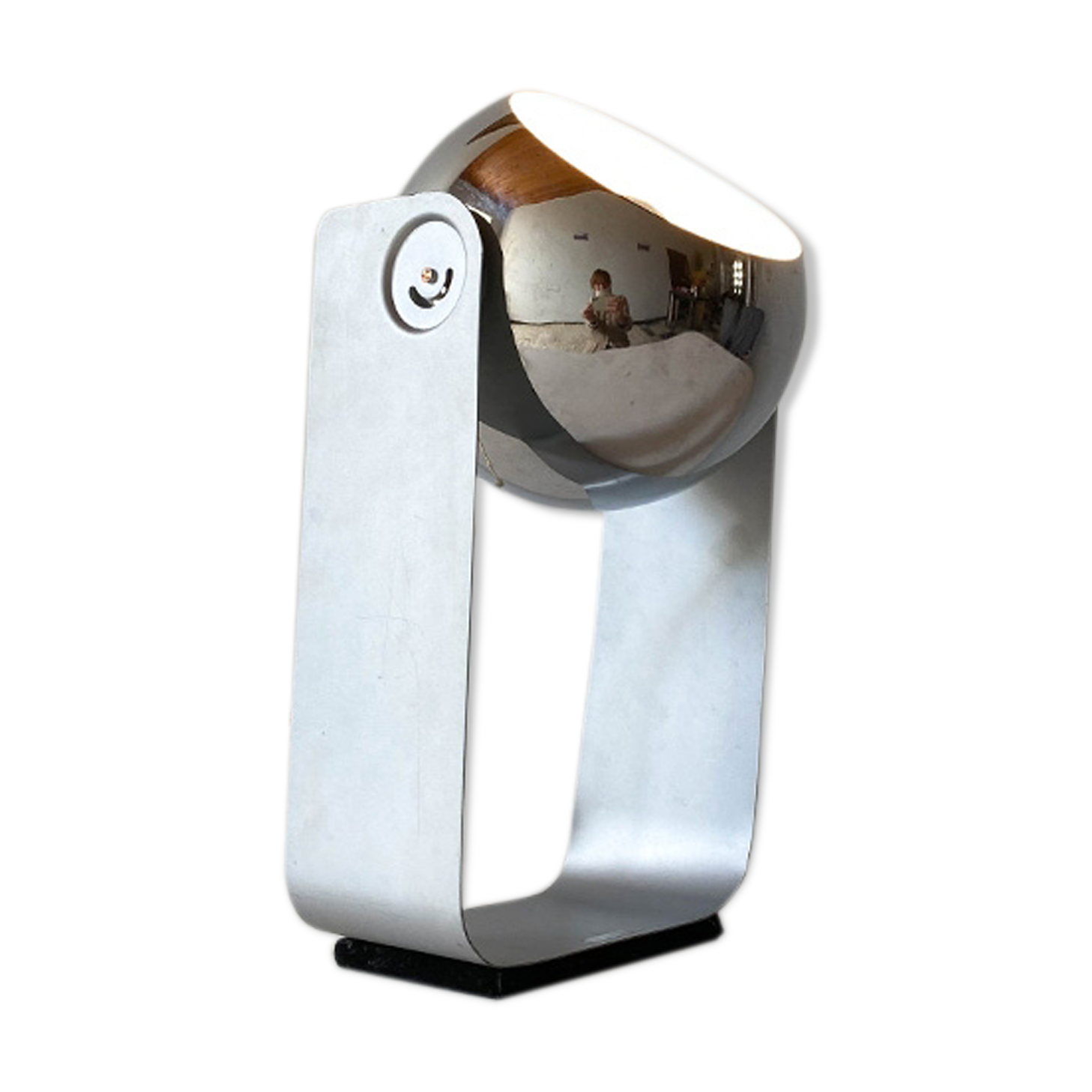 Chrome eyeball desk lamp