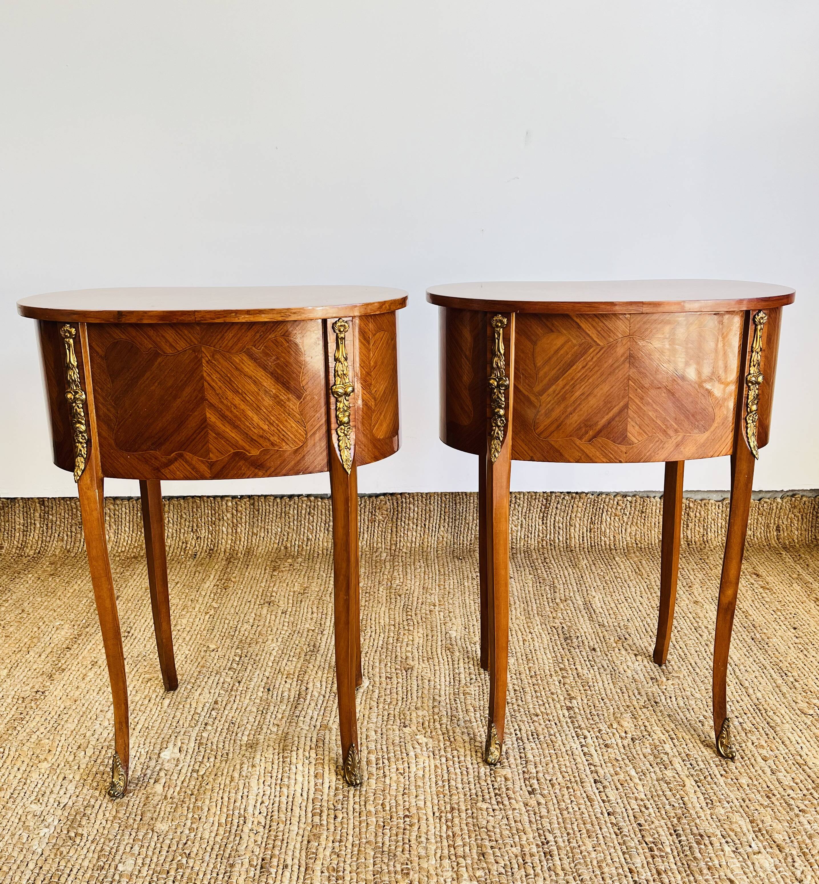 Pair of Louis XV style kidney tables
