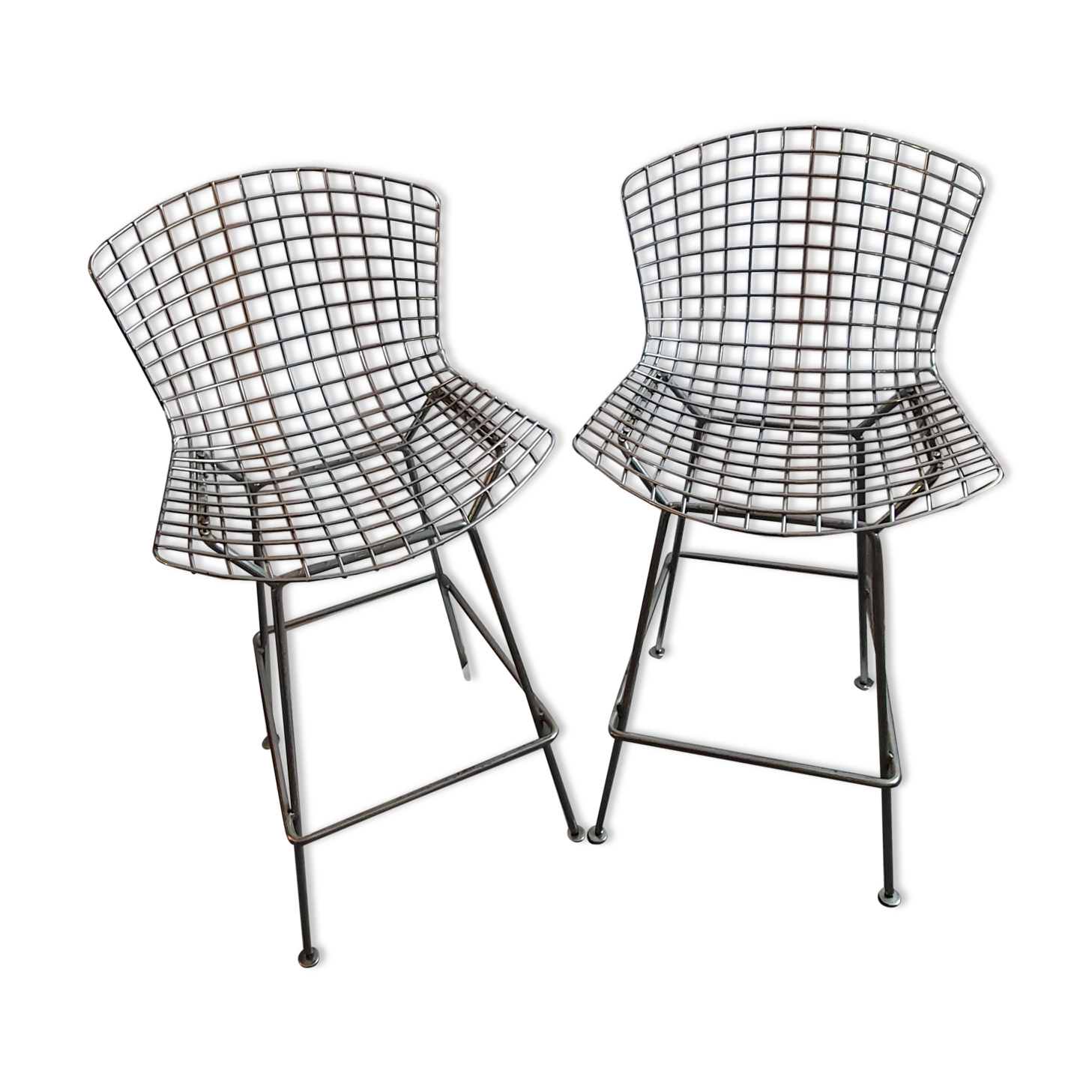High stool by Harry Bertoia for knoll