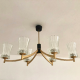 Chandelier 6 fires 1950 solid brass