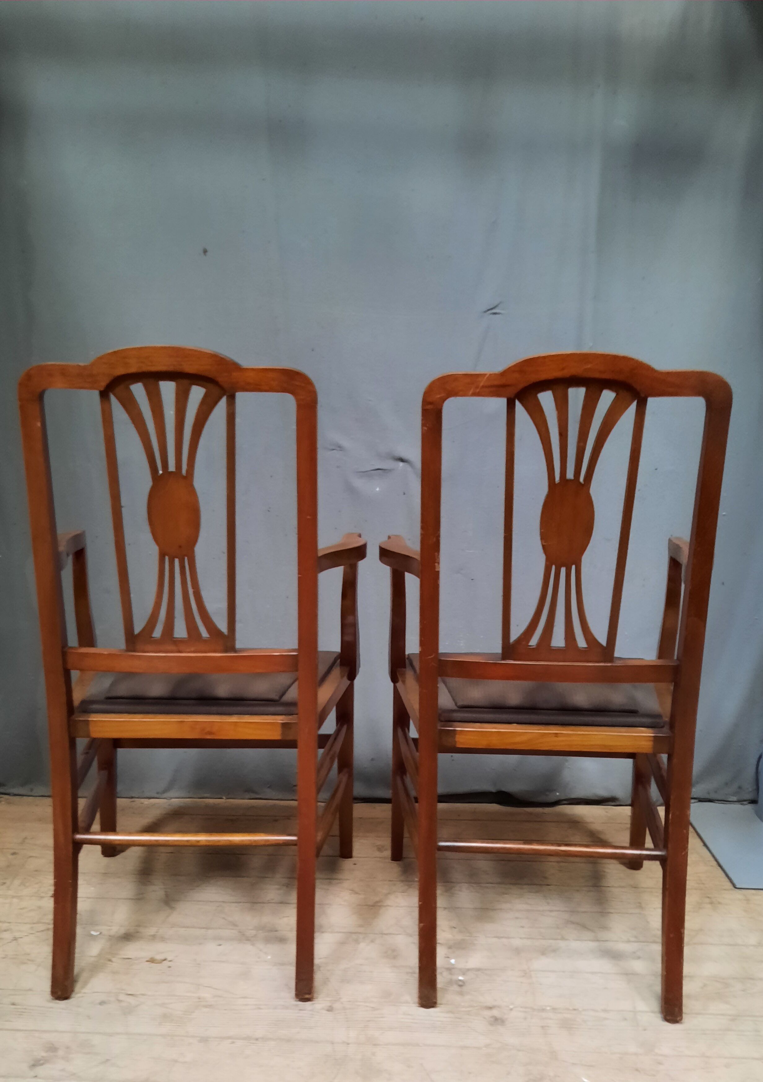 Pair of English armchairs