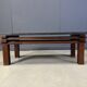 Vintage wooden and stone top coffee table, 1970s