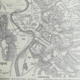 Old map of ancient Rome from 1928