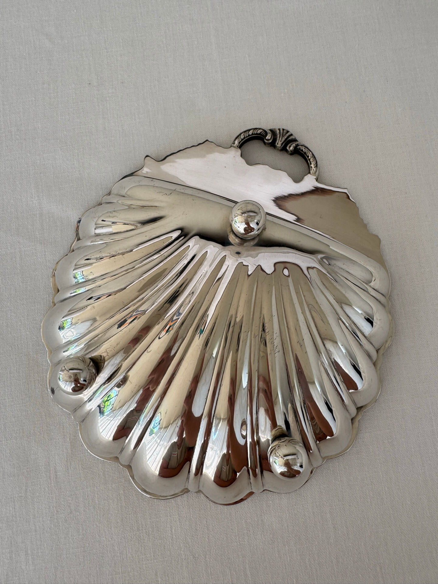Vintage Silver Plated Shell Shaped Deep Bowl