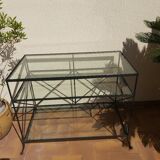 Console fer forgé et verre
