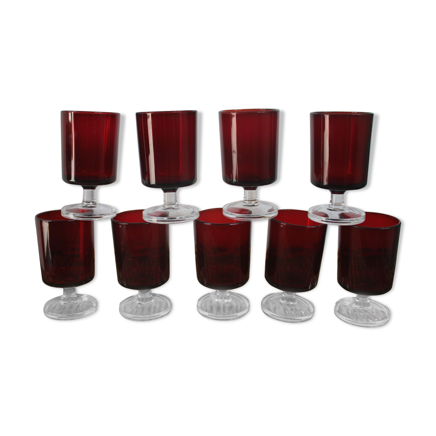9 verres à vin rouges Luminarc