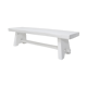 White tinted solid wood bench