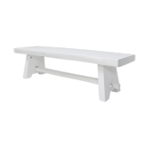 Banc bois massif teinté blanc