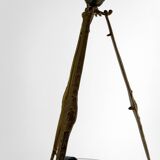 Bronze and glass pendant light with butterfly decoration, Degué, France, 1930