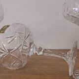 4 Champagne glasses in cut bohemian crystal Claudia