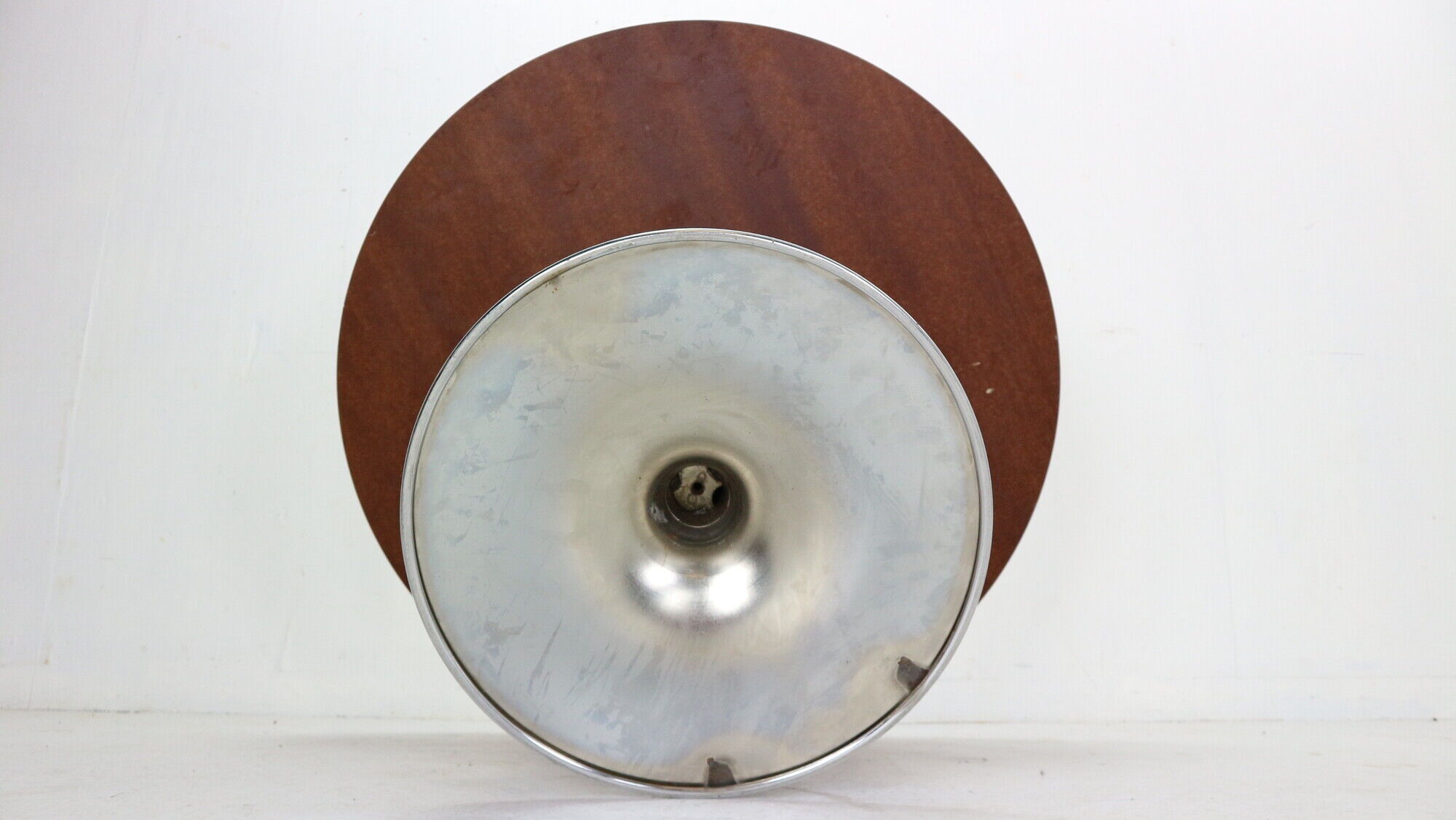 Börje johanson round white & chrome "tulip" dinning table, 1968 sweden