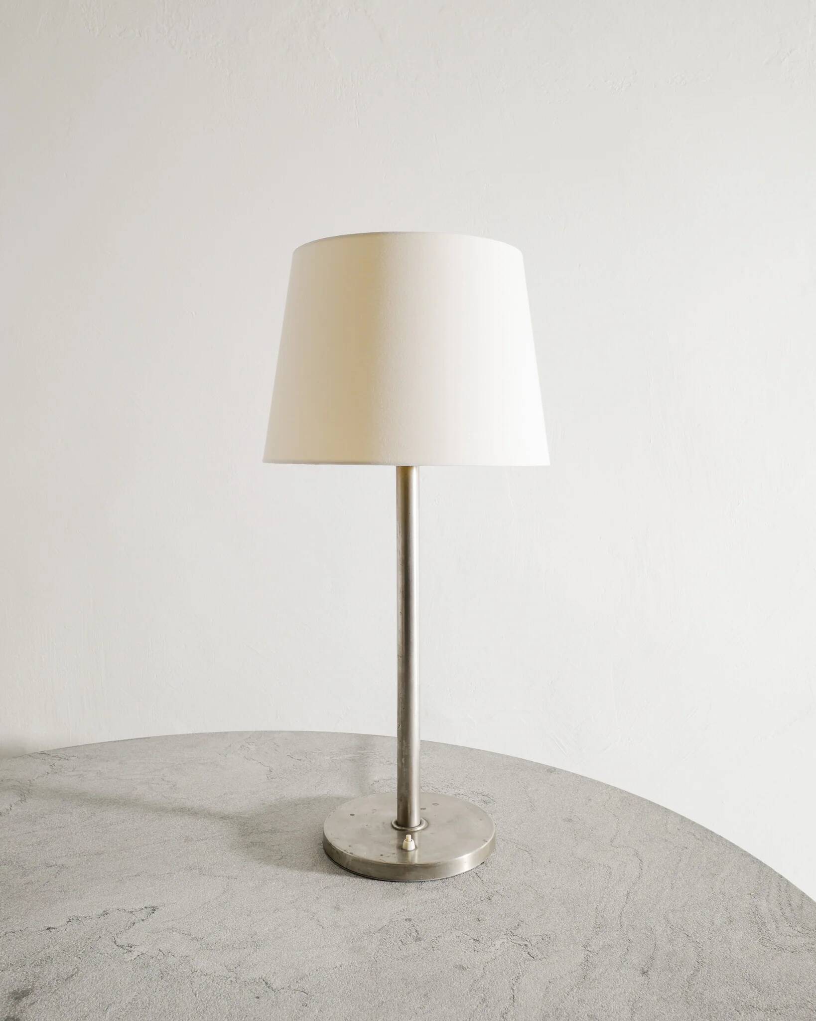 Vintage Swedish Mid Century Chromed Table Desk Lamp by Böhlmarks, 1960s