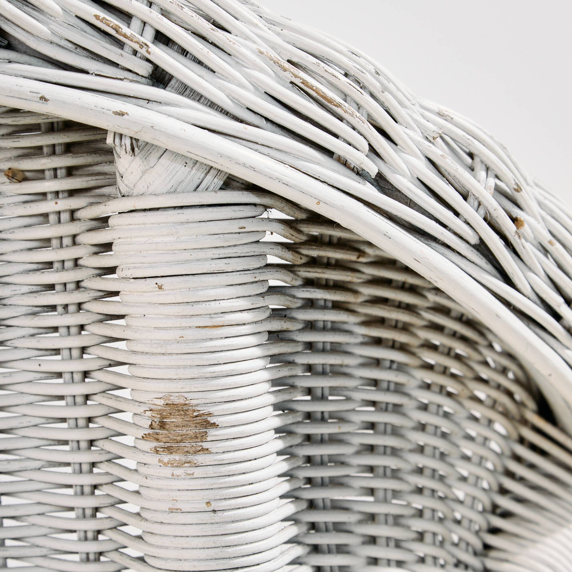 Rattan and bamboo set, set of 5