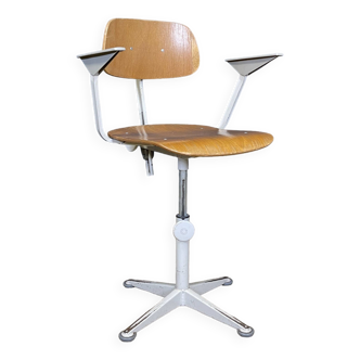 Friso Kramer adjustable chair for Ahrend wood with armrests