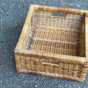 4 paniers en rotin et osier