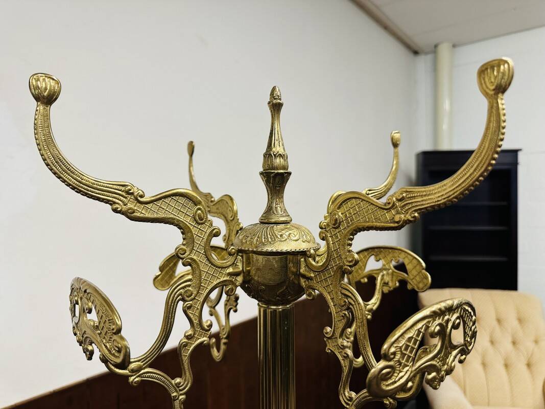 Classic brass coat rack