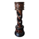 Vintage twisted wooden candlestick
