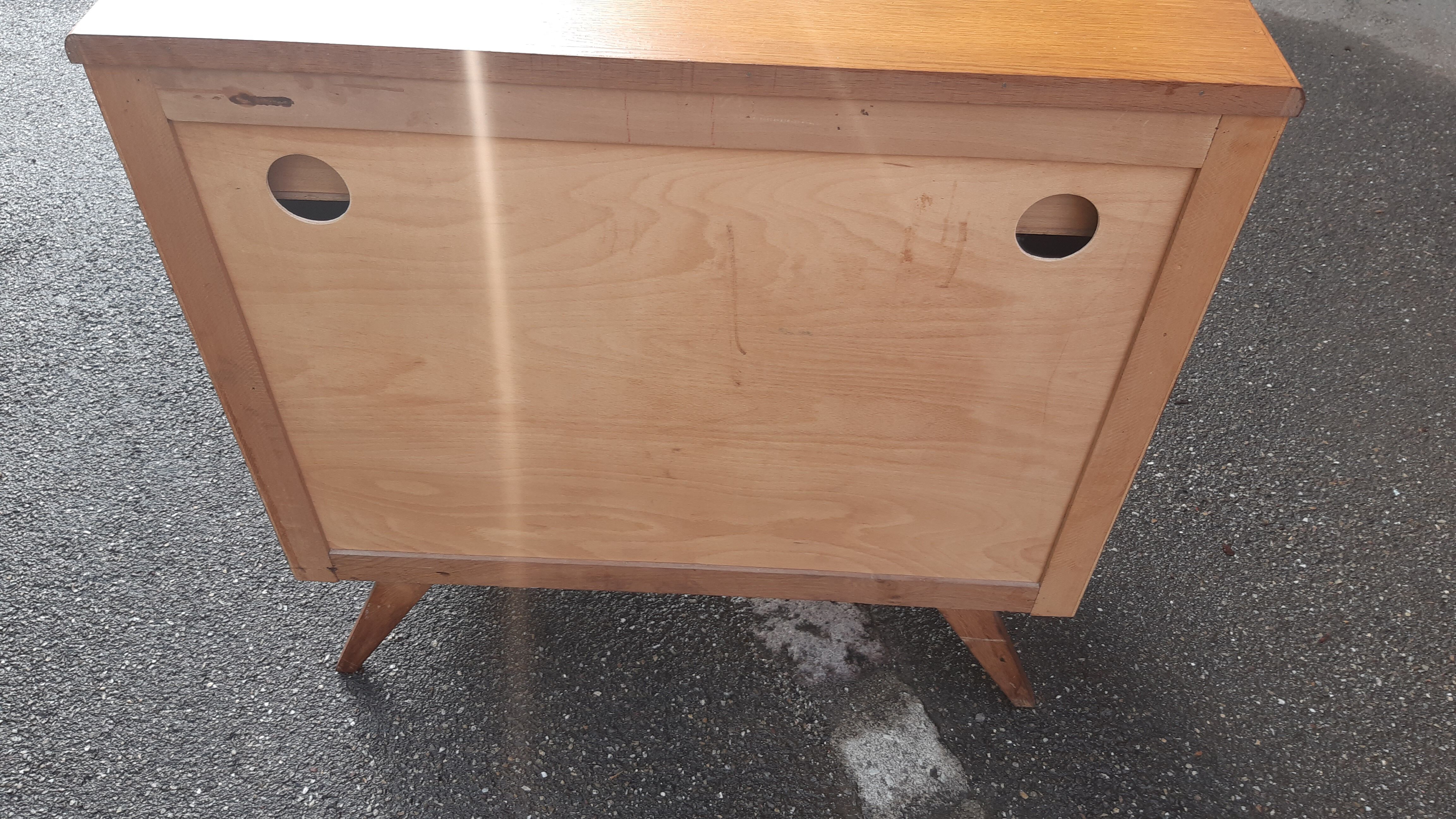 Vintage gilded oak chest of drawers