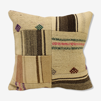 45x45 cm Kilim Cushion,Vintage Cushion Cover pechwork