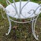 Paire de fauteuils de jardin anciens fer plein métal