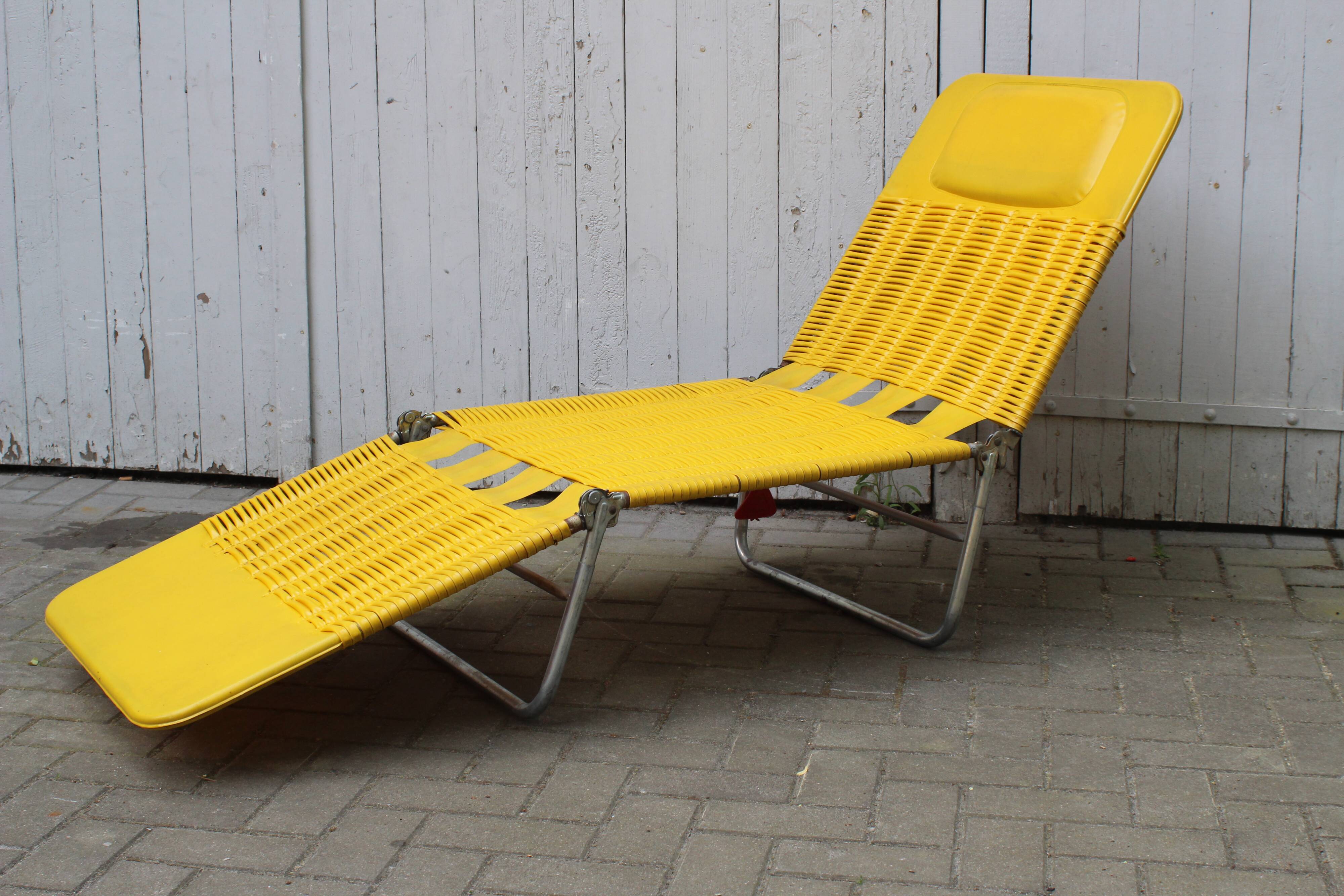 Vintage deckchair kurz design, germany 1960