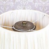 Vintage Electric Table Lamp with Decorative Ceramic Base, 1940s