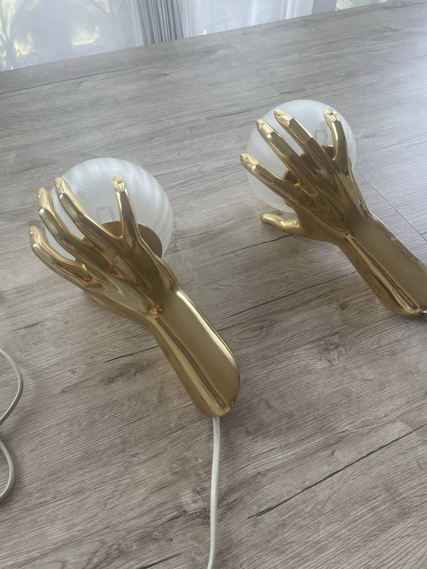 Lot de 2 appliques Arlus en bronze massif