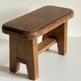 Vintage solid oak stool