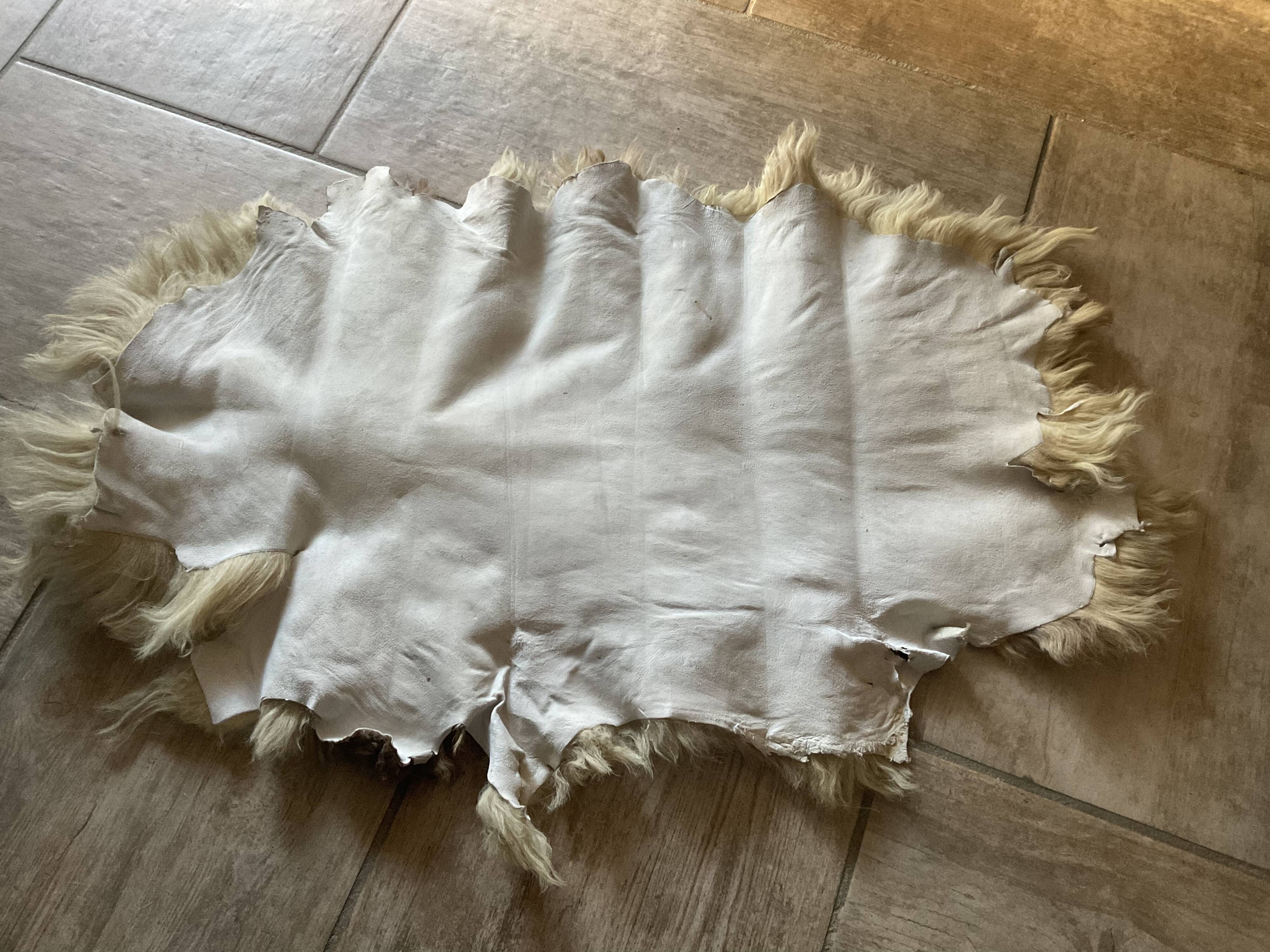 Sheep skin or angora goat