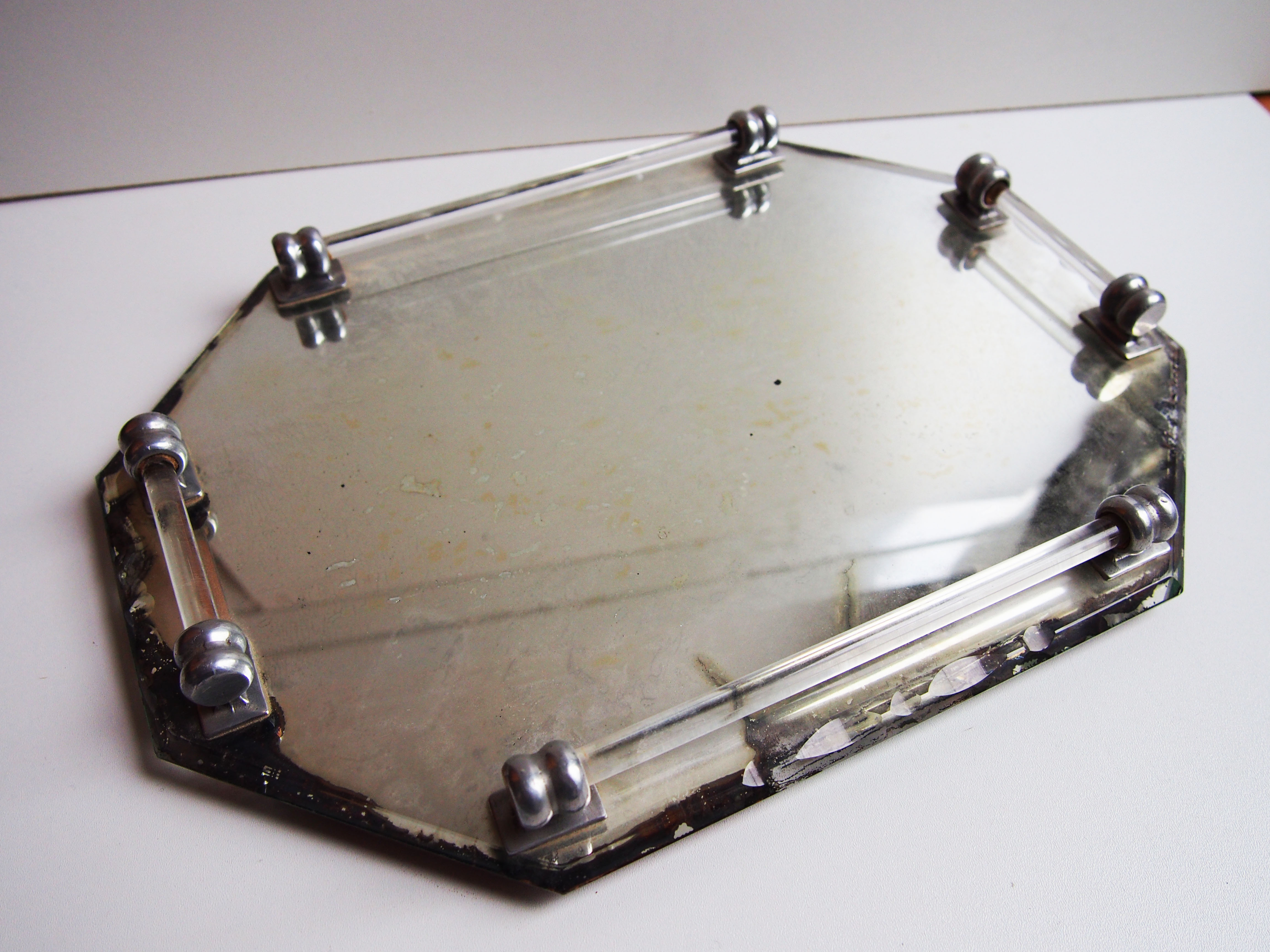 Art deco mirror tray