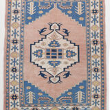 6x7 Pink & Blue Oushak Rug, 178x224Cm