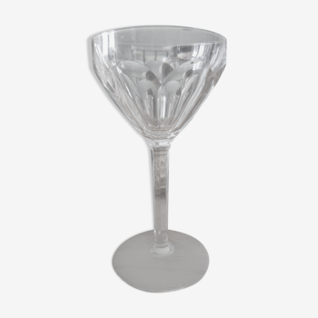 Vintage antique foot glass in chiseled crystal