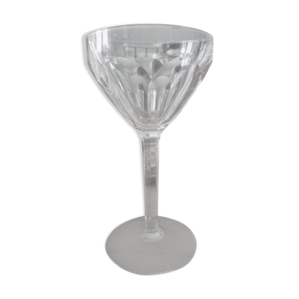 Vintage antique foot glass in chiseled crystal