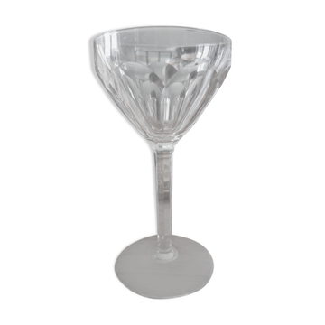Vintage antique foot glass in chiseled crystal