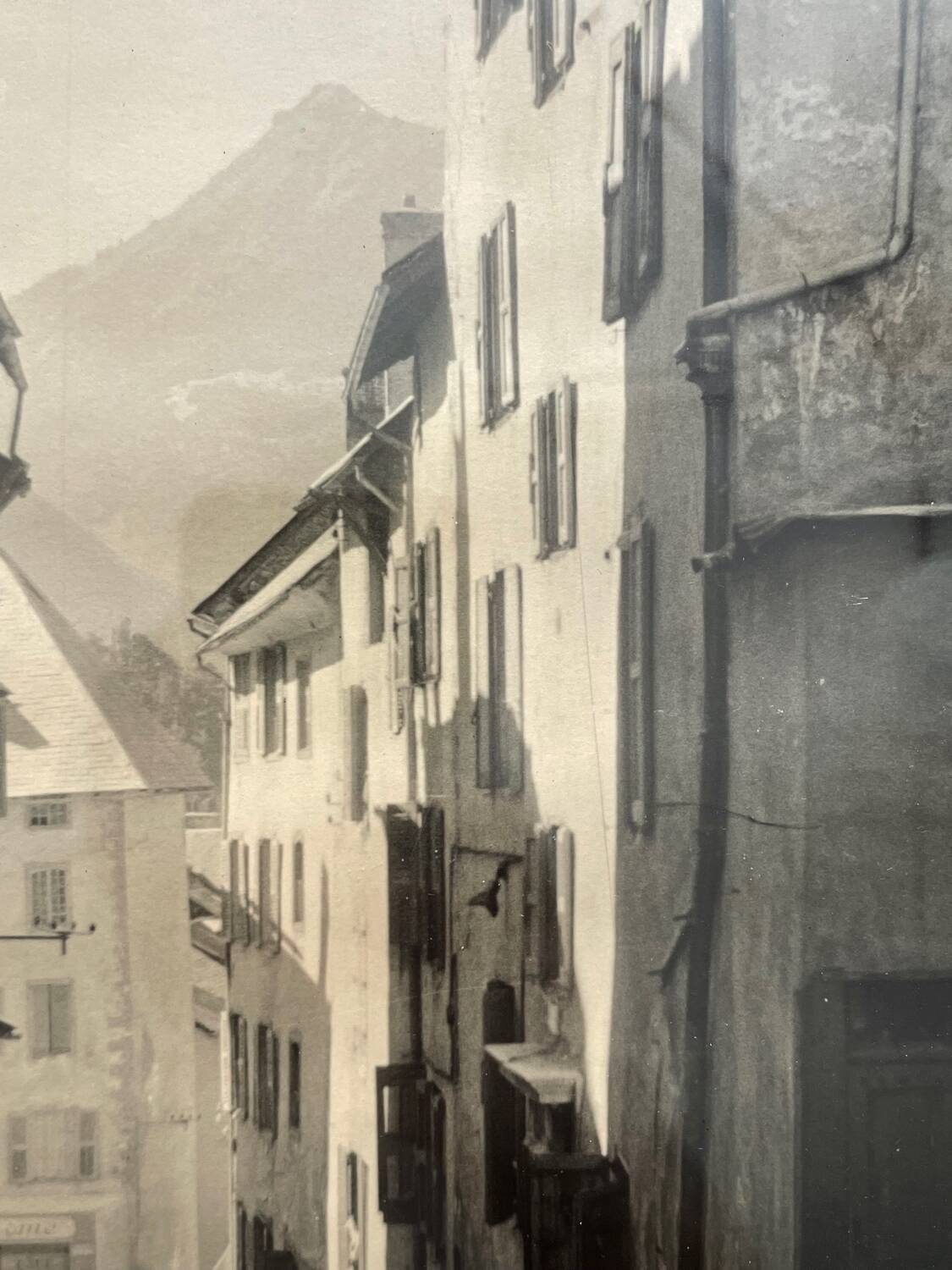 Old silver photograph Briançon 1950