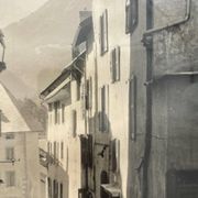 Old silver photograph Briançon 1950