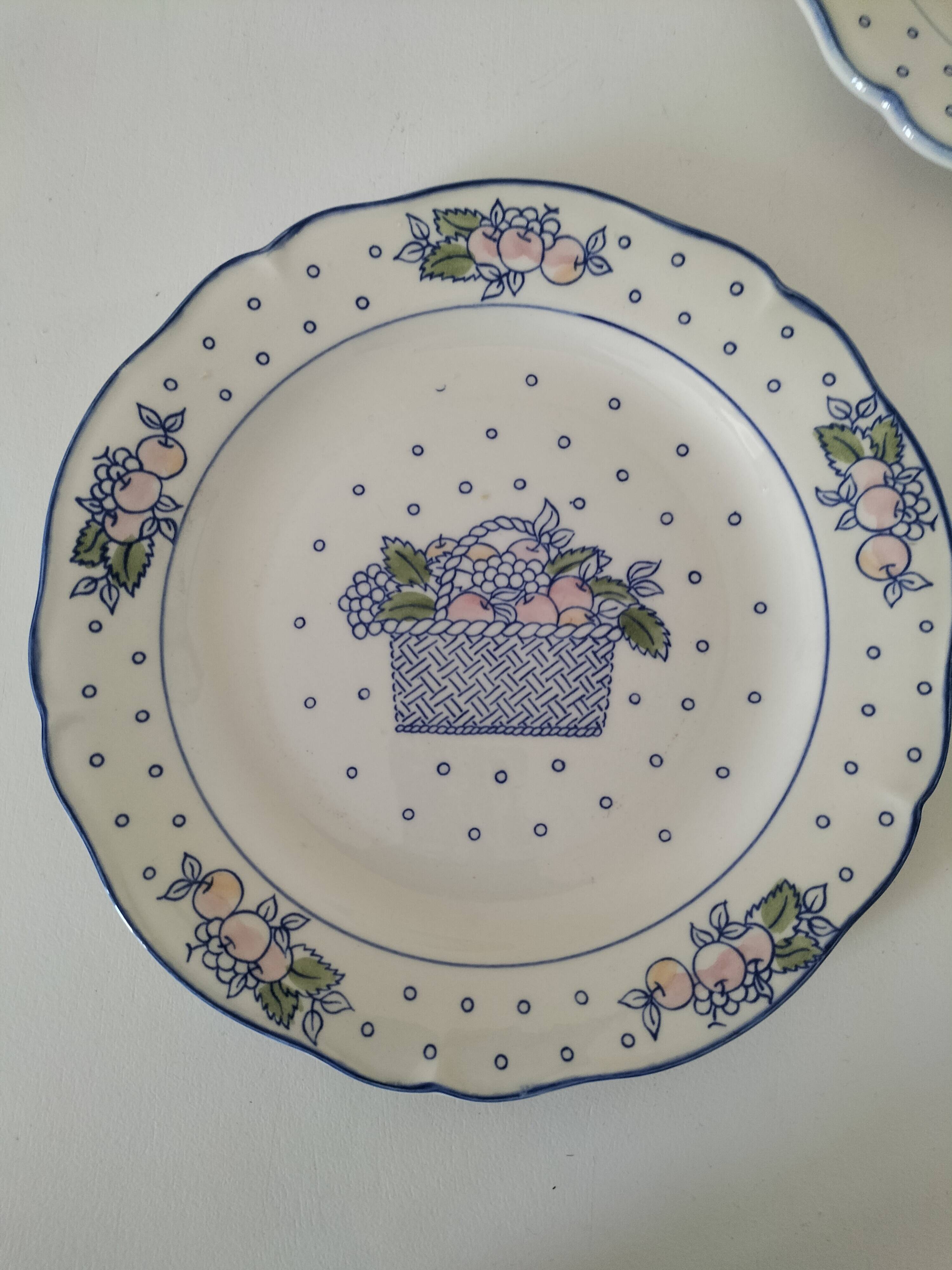Trio of Gien dinner plates – “Marie Pierre Boitard” model