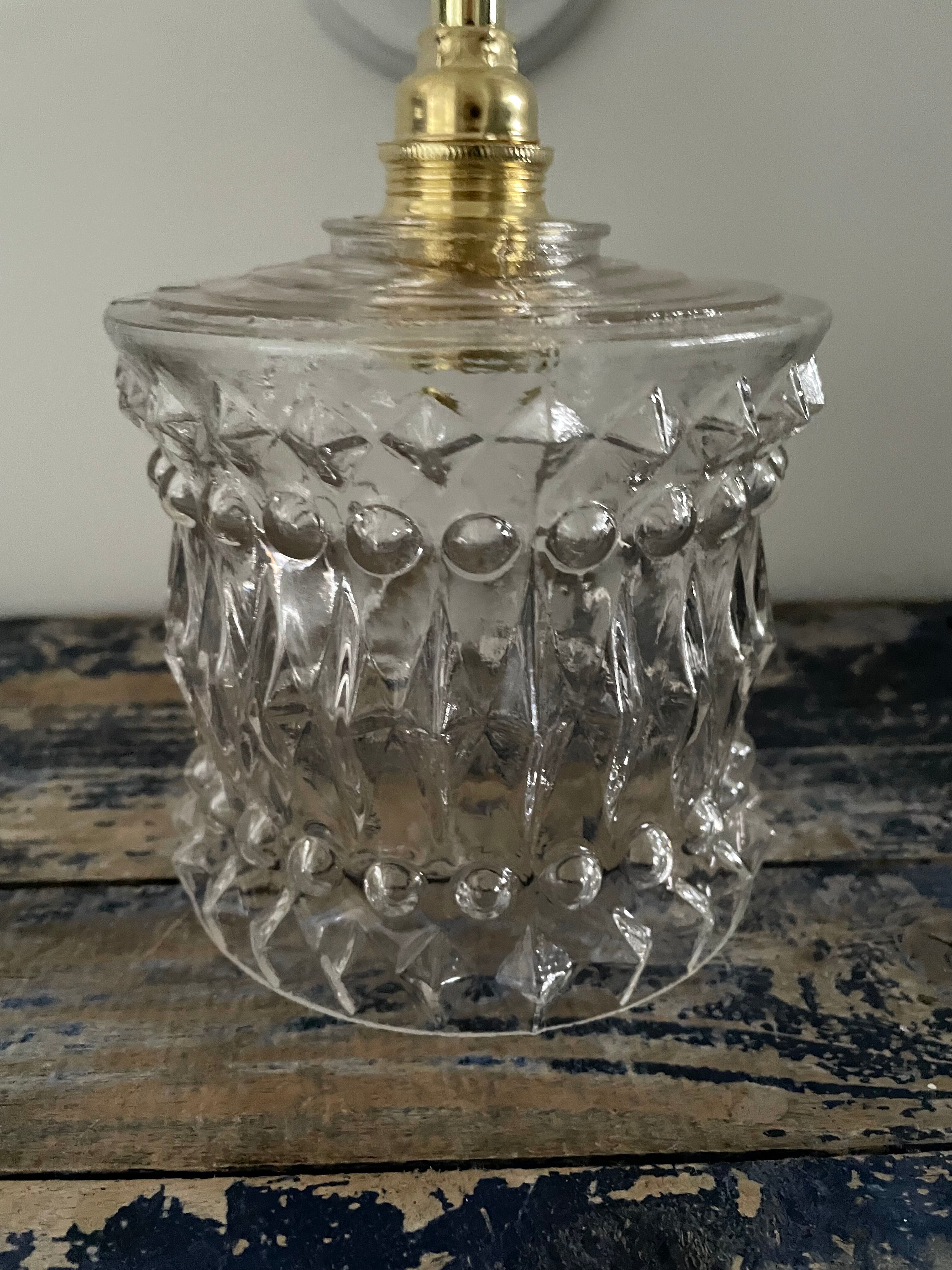 New electrified chiseled glass wall lamp