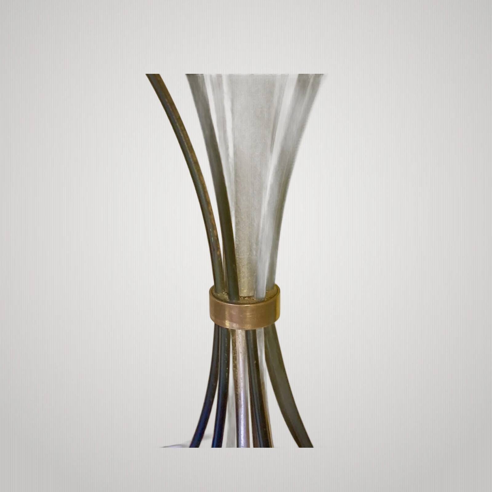Lunel / Arlus vintage lamp 1950 metal - French 1950s - Desk Lamp