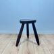 Small brutalist tripod stool in solid wood, 1960