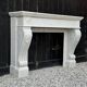 Charles X fireplace in Carrara marble, 19th century