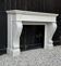 Charles X fireplace in Carrara marble, 19th century