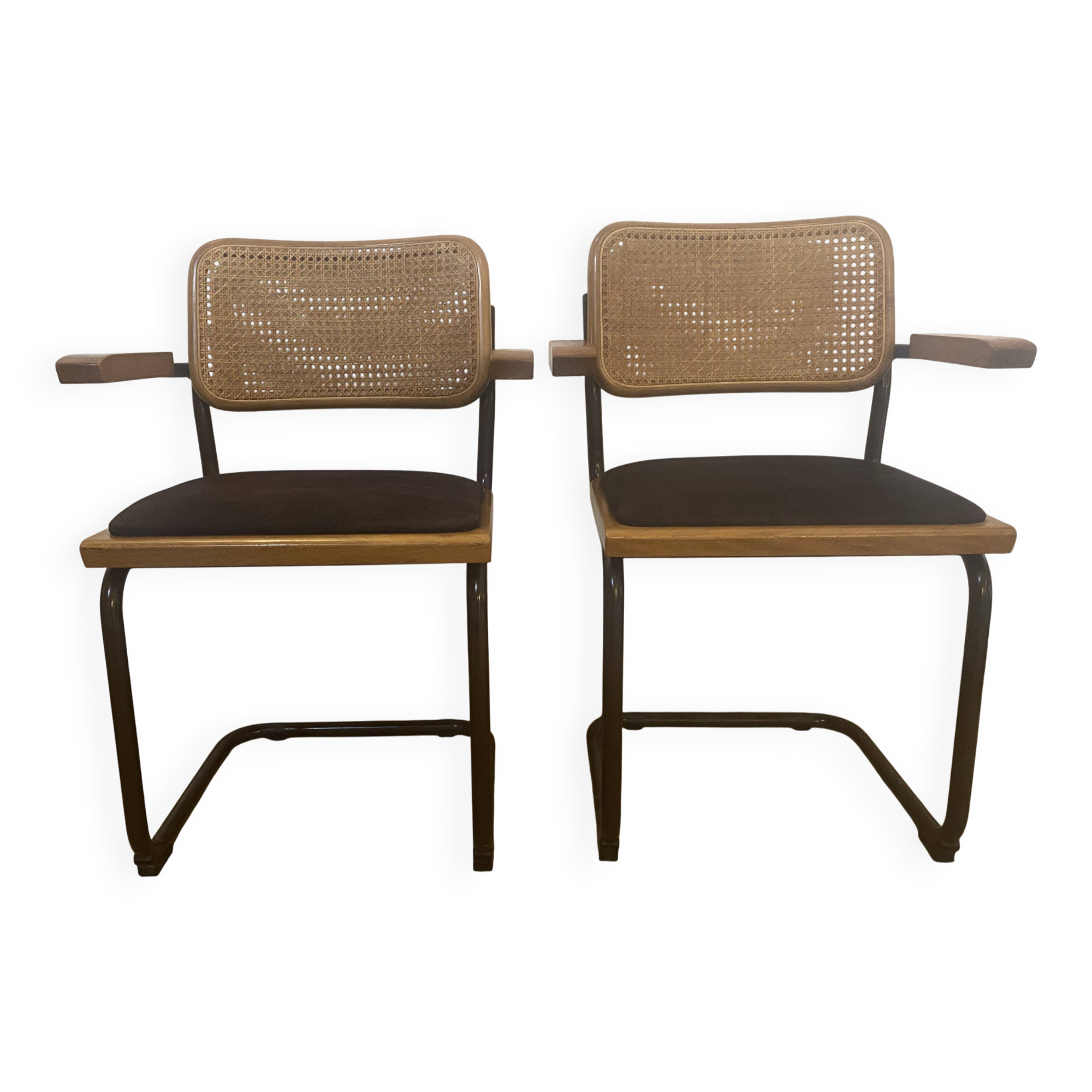 Paire de fauteuils rénovés type Breuer B64