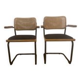 Paire de fauteuils rénovés type Breuer B64