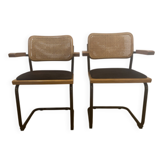 Renovated pair of Breuer B64 chairs