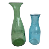 Lot 2 carafes verre coloré vintage