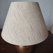 Pair of solid wood ball lamps 1980