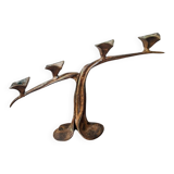 Iron candlestick, antique candle holder, handcrafted cast iron