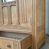 Parisian wardrobe art deco wood brut