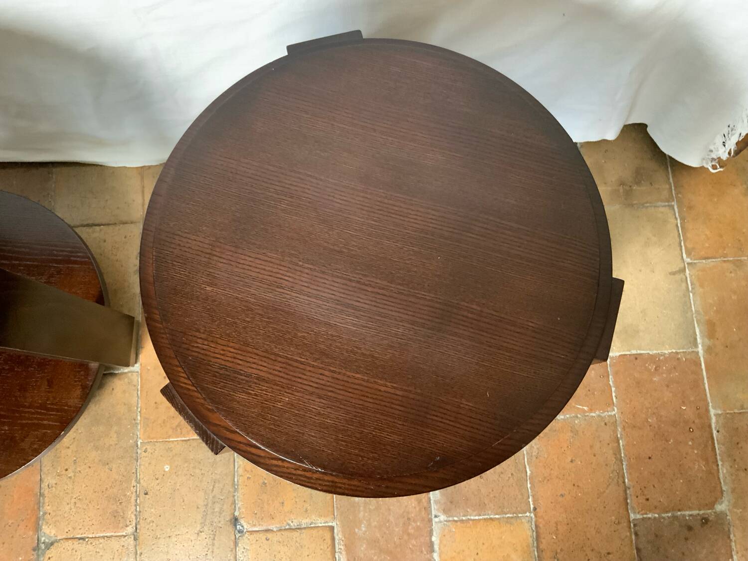 Pair of pedestal tables